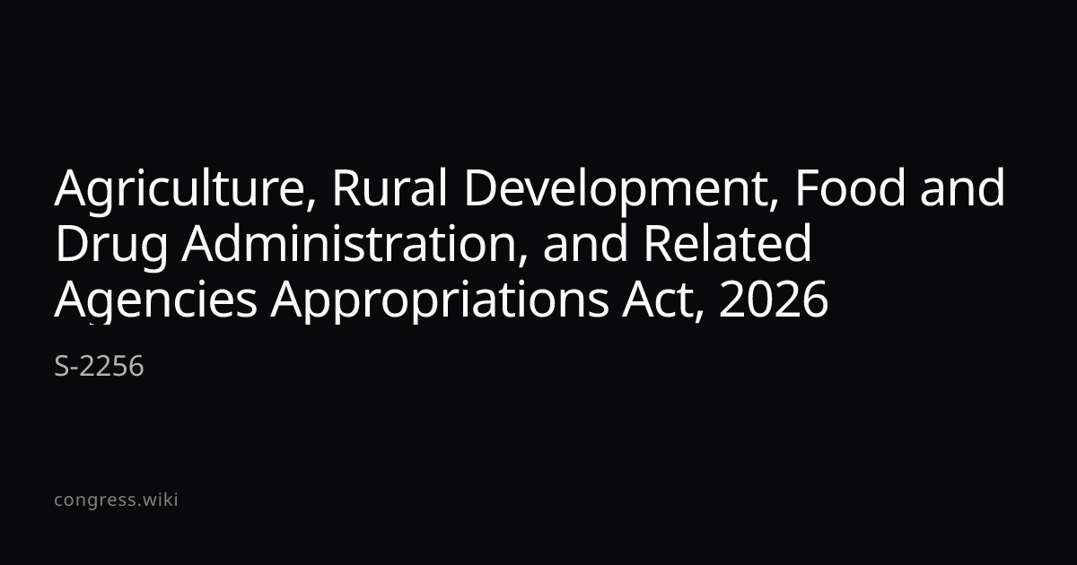 Agriculture, Rural Development, Food and Drug Administration, and ...