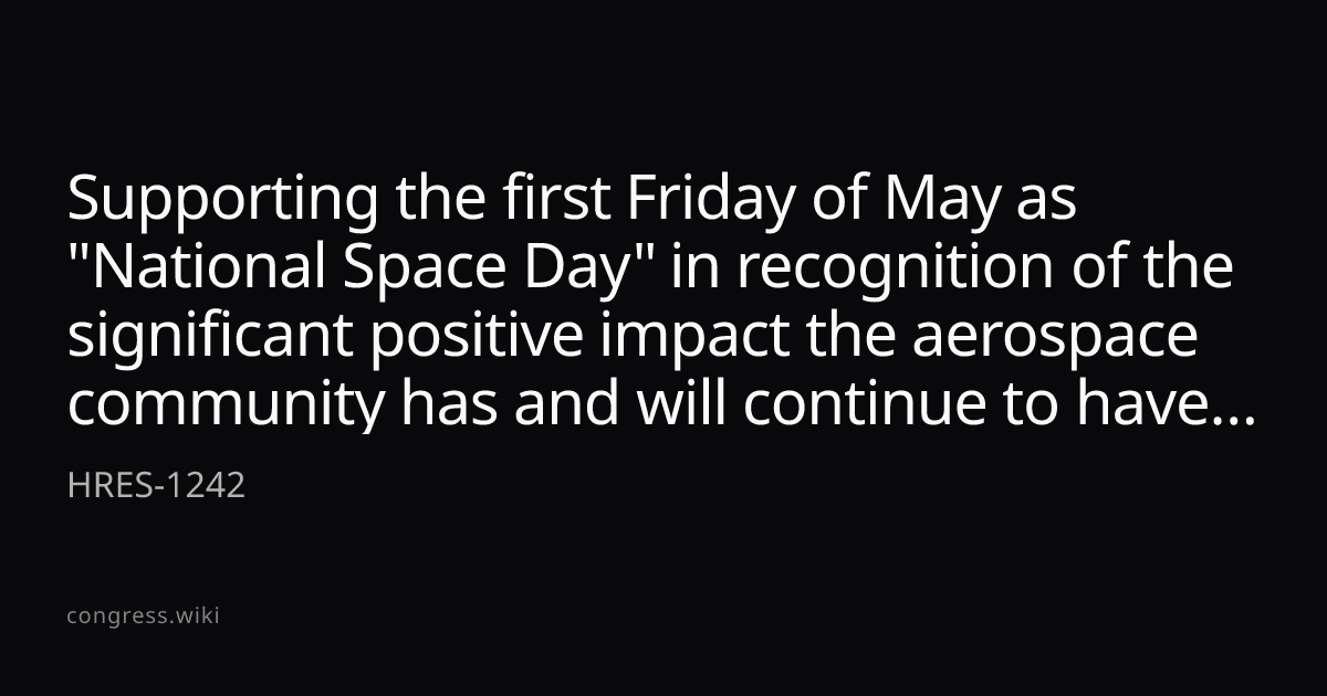 Supporting the first Friday of May as 