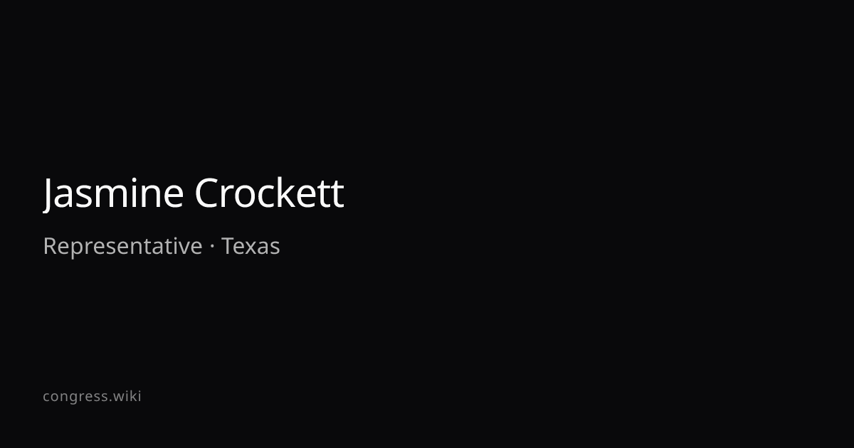 Jasmine Crockett (D-TX-30)